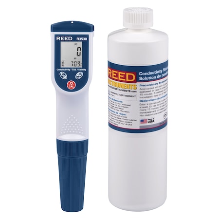 Reed Instruments REED Conductivity/TDS/Salinity Meter and Solution Kit R3530-KIT